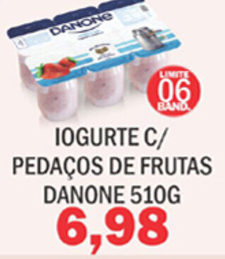 Supermercados Mendonça Iogurte c/ pedacos de frutas Danone 510g oferta