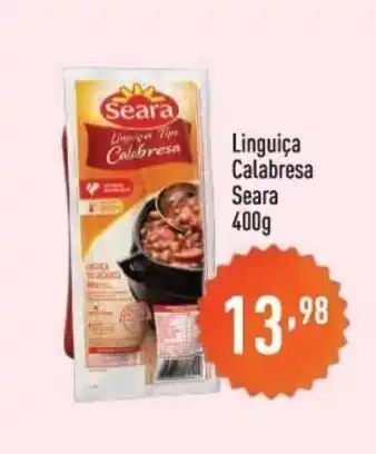 Supermercados Pague Menos Linguica Calabresa Seara 400g oferta