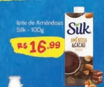 Supermercados Pague Menos Leite de Amendoas Silk 100g oferta