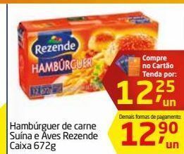Tenda Atacado Hambúrguer rezende 672g oferta