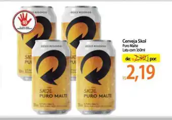 Atacadão Cerveja Skol Puro Malte 350ml oferta