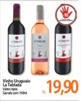 Atacadão Vinho Uruquaio La Tablada 750ml oferta