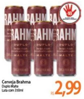 Atacadão Cerveja Brahma 350ml oferta