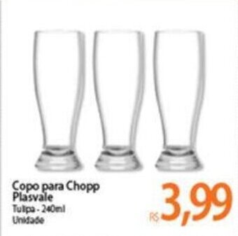 Atacadão Copo para Chopp Plasvale 240ml oferta