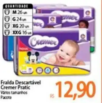 Atacadão Fralda Descartavel Cremer Pratic oferta