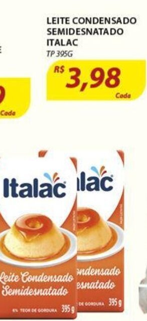 Assaí Atacadista Leite Condensado Semidesnatado Italac 395g oferta