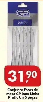 Supermercados Nori Conjunto facas de mesa GP Inox Linha Pratic un 6 pecas oferta