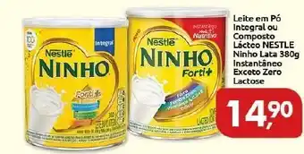 Supermercados Nori Leite em po integral ou Composto lacteo Nestle Ninho lata 380g oferta