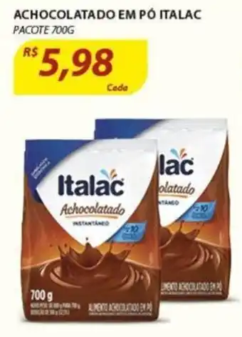Assaí Atacadista Achocolatado em po Italac 700g oferta