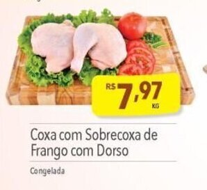 Supermercados Condor Coxa com Sobrecoxa de Frango com Dorso oferta