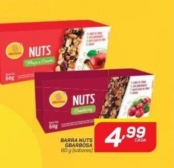 Barra nuts gbarbosa 60g