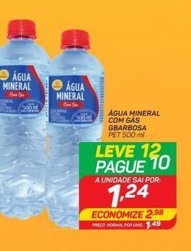 GBarbosa Água mineral com gás gbarbosa 500ml oferta