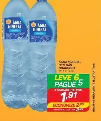 Água mineral sem gás 1,5 litro gbarbosa