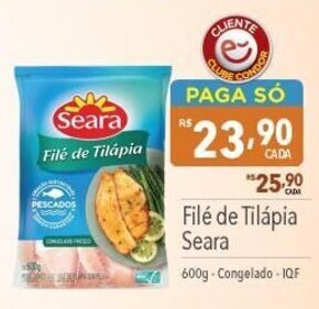 Supermercados Condor File de Tilapia Seara 600g oferta