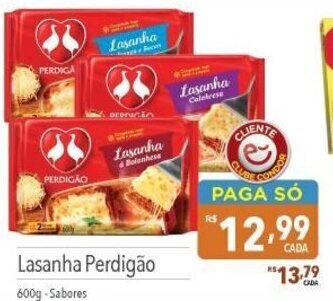 Supermercados Condor Lasanha Perdigao 600g oferta