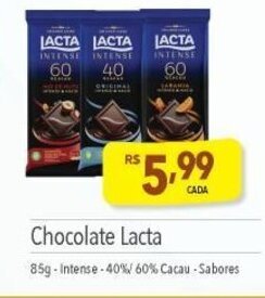 Supermercados Condor Chocolate Lacta 85g oferta
