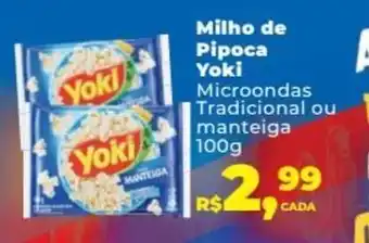 Supermercados Mateus Milho de pipoca Yoki 100g oferta