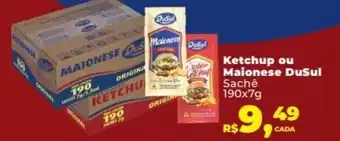 Supermercados Mateus Ketchup ou Maionese Dusul 190x7g oferta