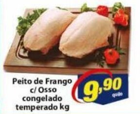 Peito de Frango c/ Osso Congelado temperado 1kg