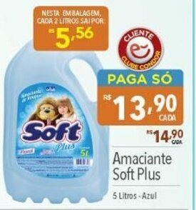 Supermercados Condor Amaciante Soft Plus 5L oferta