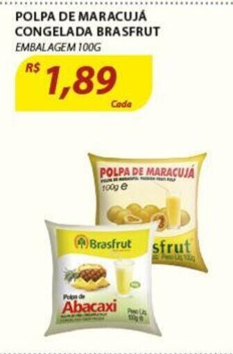 Assaí Atacadista Polpa de Maracuja Congelada Brasfrut 100g oferta