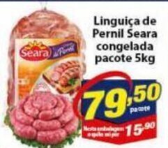 Vencedor Atacadista Linguica de Pernil Seara Congelada pacote 5kg oferta