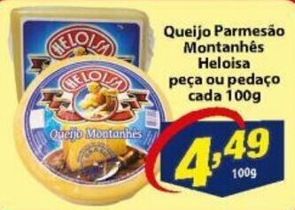 Vencedor Atacadista Queijo parmesao montanhes Heloisa peca ou pedaco 100g oferta