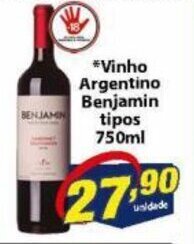 Vinho Argentino Benjamin tipos 750ml