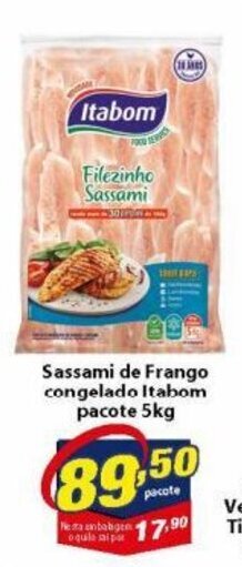 Vencedor Atacadista Sassami de Frango Congelado Itabom pacote 5kg oferta