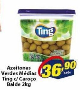 Vencedor Atacadista Azeitonas Verdes Medias Ting c/ Caroco Balde 2kg oferta