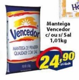 Manteiga Vencedor c/ ou s/ Sal 1.01kg