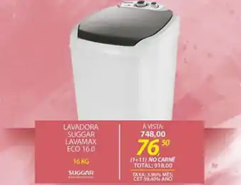 Lojas Cem Lavadora Suggar Lavamax Eco 16kg oferta