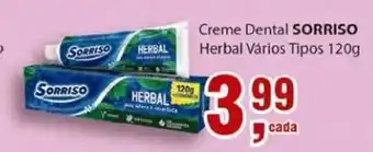 Supermercados Mundial Creme Dental Sorriso Herbal varios tipos 120g oferta