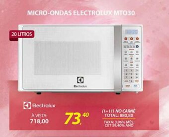 Lojas Cem Micro Ondas Electrolux MTO30 oferta