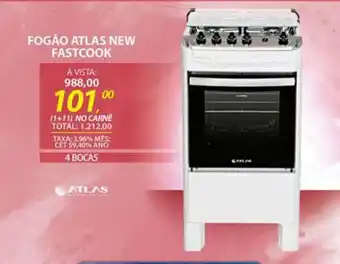 Lojas Cem Fogao Atlas New Fastcok oferta