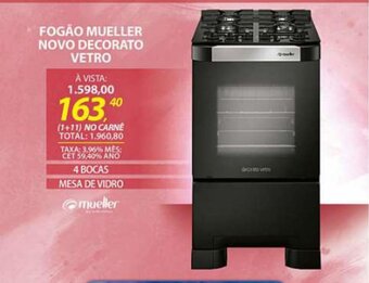 Lojas Cem Fogao Mueller Novo Decorato Vetro oferta