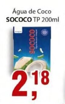 Supermercados Mundial Agua de Coco Sococo tp 200ml oferta