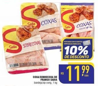 Mercantil Rodrigues Coxa/sobrecoxa de frango sadia kg oferta