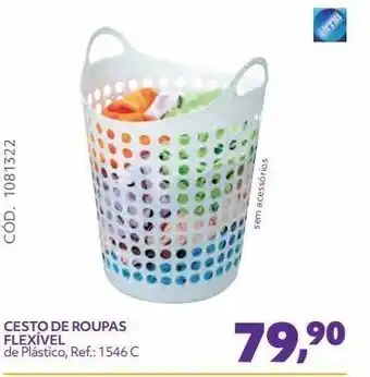 Telhanorte Cesto de roupas flexível oferta