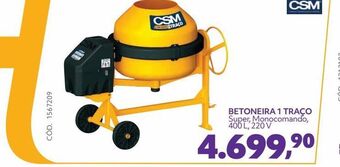Telhanorte Betoneira 1 traço oferta