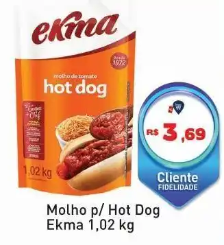 Tonin Superatacado Molho p/ hot dog ekma 1,02kg oferta