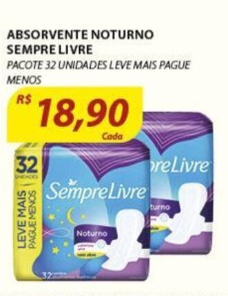 Assaí Atacadista Absorvente Noturno Sempre Livre oferta