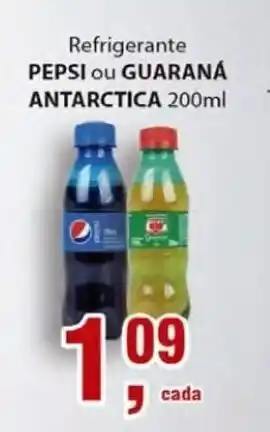 Supermercados Mundial Refrigerante Pepsi ou Guarana Antarctica 200ml oferta