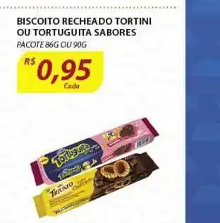 Assaí Atacadista Biscoito Recheado Tortini Ou Tortuguita Sabores 90g oferta