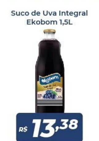 Atakarejo Suco de Uva Integral Ekobom 1.5L oferta