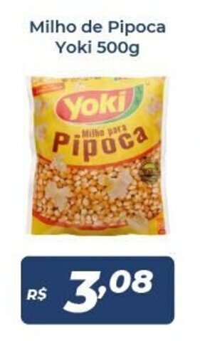 Atakarejo Milho de pipoca Yoki 500g oferta