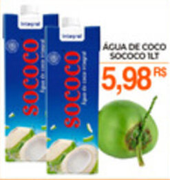 Mercadão Atacadista Agua de Coco Sococo 1L oferta