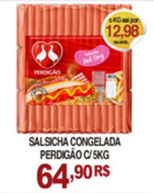 Mercadão Atacadista Salsicha Congelada Perdigao c/ 5kg oferta