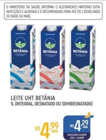 Leite UHT Betania 1L