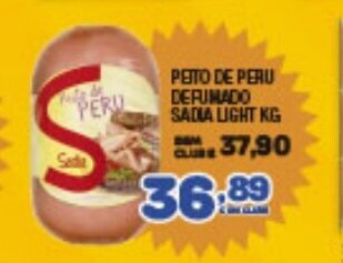 Costazul Supermercados Peito de Peru Defumado Sadia Light 1kg oferta